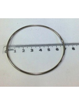 Set 6 Anelli 70mm in Metallo SEZIONE TONDA anallergico