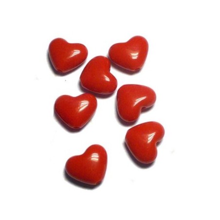 cuore in acrilico 11x10 mm vari colori
