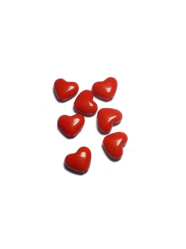 cuore in acrilico 11x10 mm vari colori