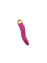 Corno smaltato viola orchidea- oro 20mm