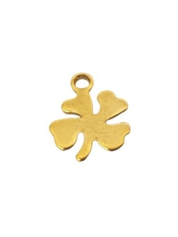 Charm quadrifoglio oro 8mm