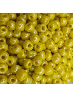 Conteria in vetro 4mm - C27 giallo perlato