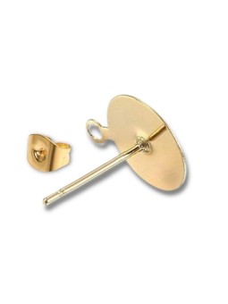 Perni per orecchini 10mm oro 6pz