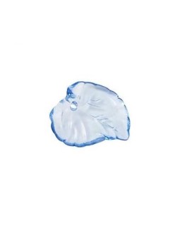 charm foglia blu trasparente in acrilico 1.5x1.5 cm