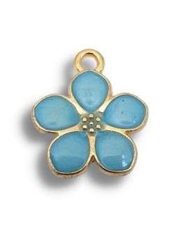 fiore di pesco rosa perlato 16x14mm