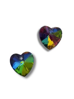 cuore strass rosa cangiante