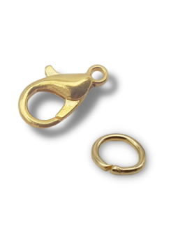 set moschettoni oro 12mm