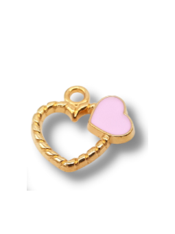 cuore rosa 12mm