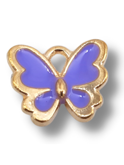 farfalla smaltata lilla oro