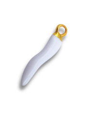 corno bianco smaltato oro 26mm