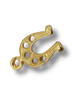 ferro di cavallo oro lucido 13x8mm