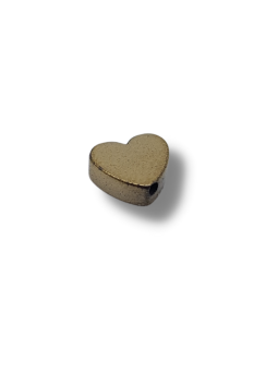 cuore foro passante oro  6mm