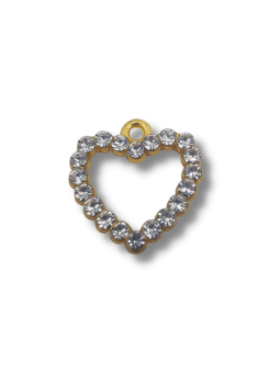 cuore strass 15mm