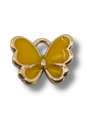 farfalla smaltata gialla oro