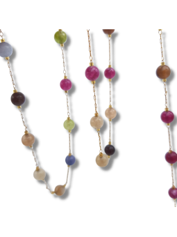 catena rosario acciaio pietre