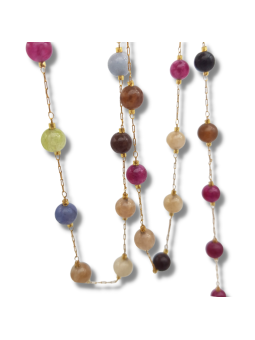 catena rosario acciaio pietre