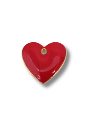 cuore smaltato bianco 13mm