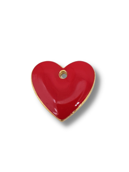 cuore smaltato bianco 13mm