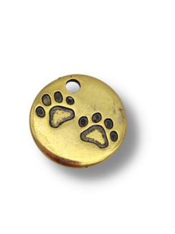 medagliette zampette 12mm oro