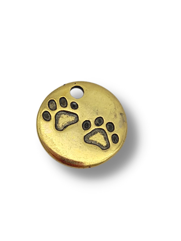 medagliette zampette 12mm oro