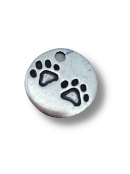 medagliette zampette 12mm argento