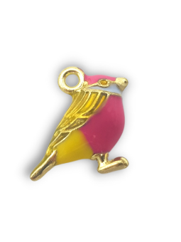 uccellino fucsia 13x16mm