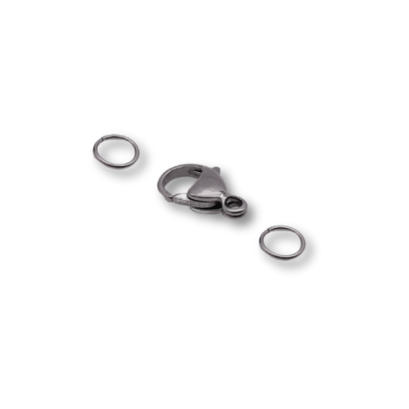 copy of set moschettoni 11mm Acciaio oro 3pz