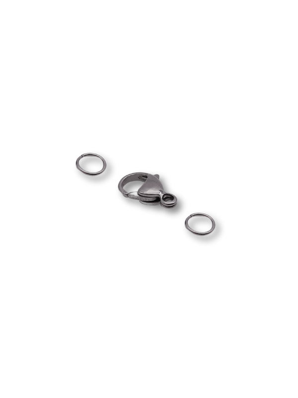 copy of set moschettoni 11mm Acciaio oro 3pz