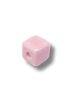 cubo di ceramica 9mm rosa baby 1pz