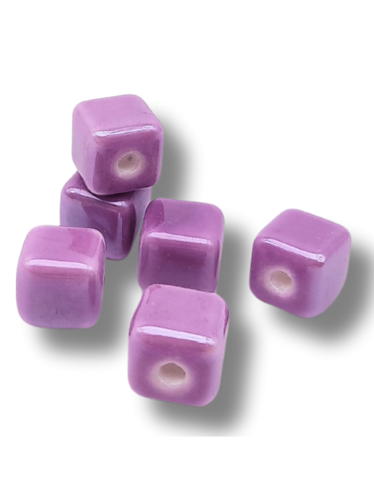 cubo di ceramica 7mm viola 1pz