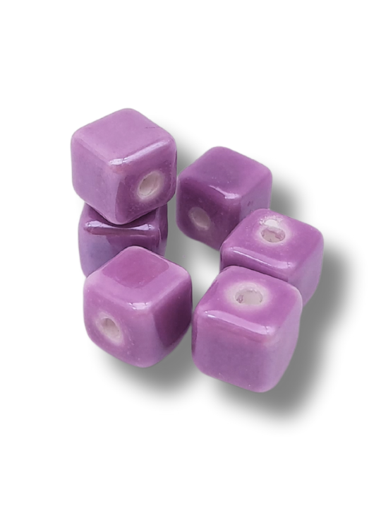 cubo di ceramica 7mm viola 1pz