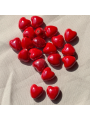 cuore di ceramica 14mm rosso 1pz