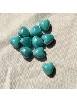 cuore di ceramica 14mm tiffany 1pz