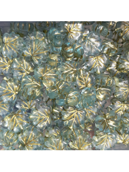 Fogliolina in acrilico 11x9mm azzurro 1pz