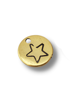 copy of medaglietta stella oro invecchiato 12mm