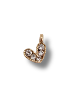 Cuore strass 7mm diamante