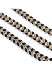 catena spiga in acciaio 5mm nero 50cm