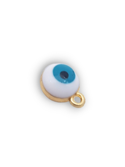 occhio di allaah bianco azzurro 7mm