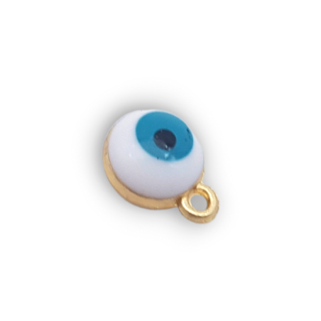 occhio di allaah bianco azzurro 7mm