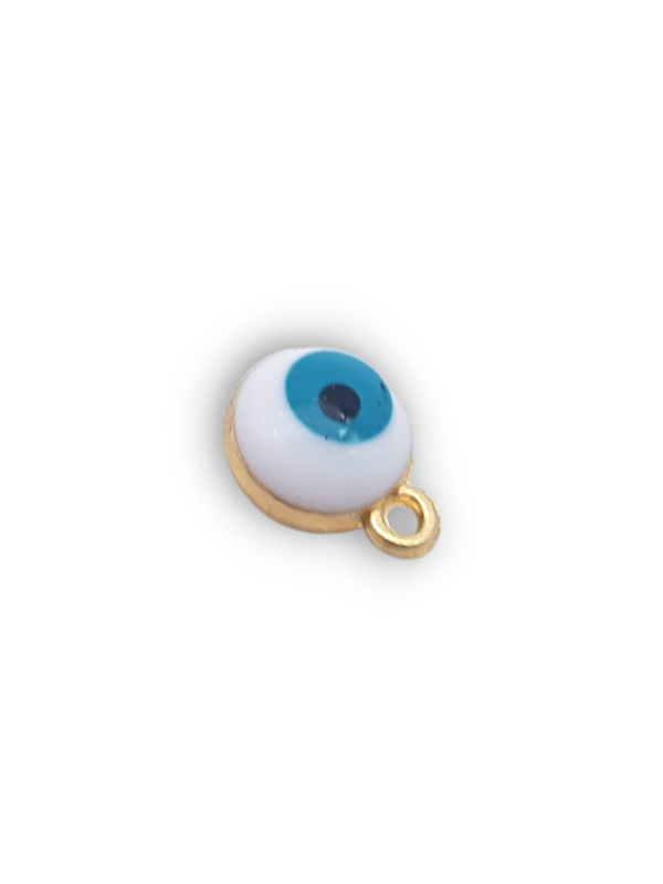 occhio di allaah bianco azzurro 7mm