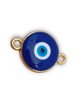 occhio di allah blu doppio foro 15mm