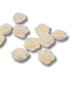 Roselline 10 mm bianco 6pz