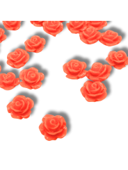 Roselline 10 mm corallo 6pz