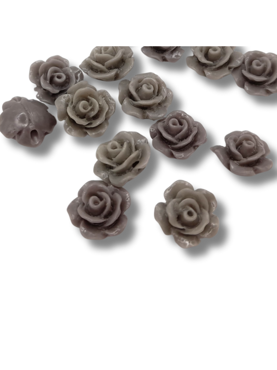 Roselline 10 mm grigio 6pz
