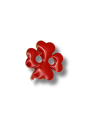 Bottone quadrifoglio smaltato rosso 12MM