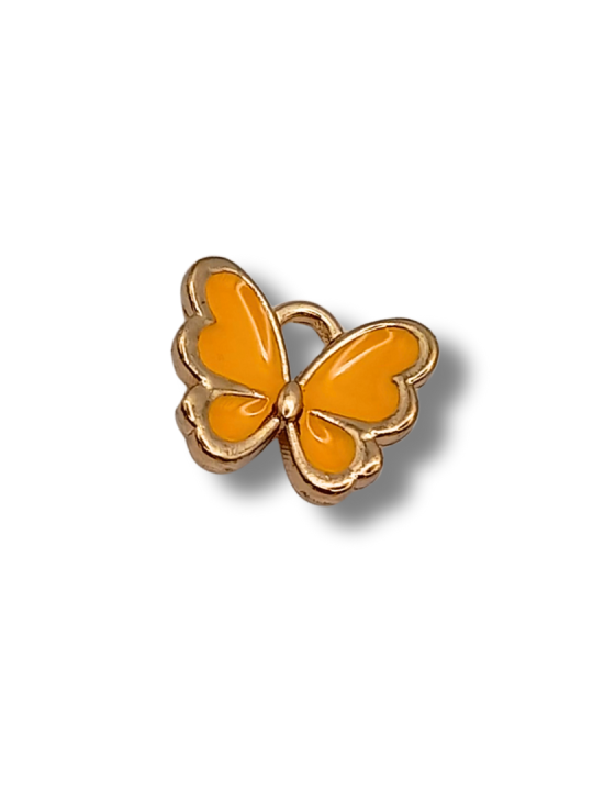 farfalla smaltata 10mm Arancio chiaro