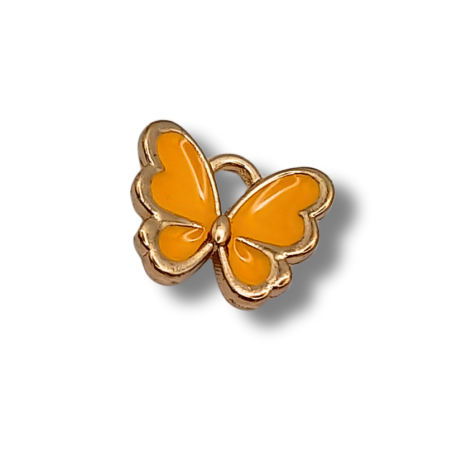farfalla smaltata 10mm Arancio chiaro