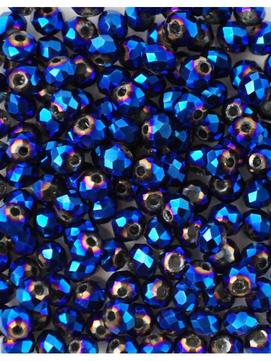 Cristalli 6 mm -42 Blu metallizzato