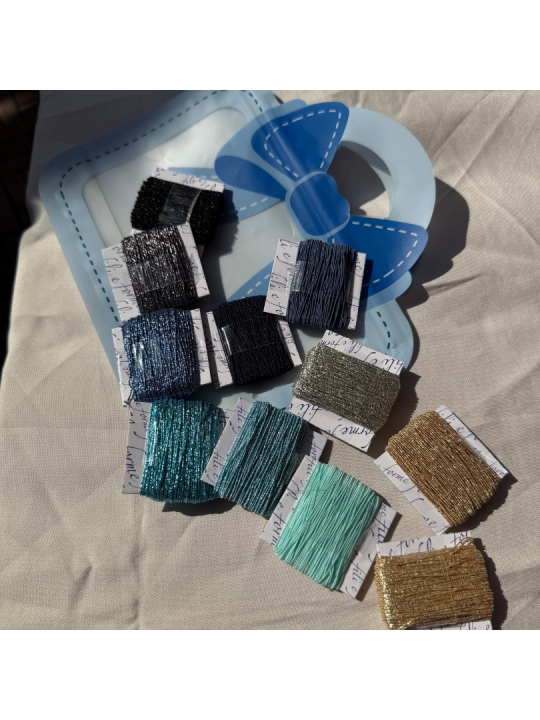 Mini blue bag card elastici