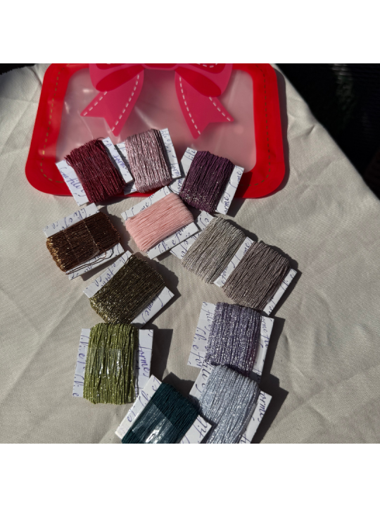 Mini red bag card elastici